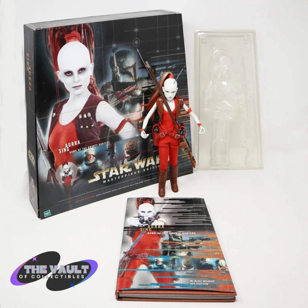 NIB Star Wars Masterpiece Edition : Limited Edition Deluxe Illustrated History and Exclusive Aurra Sing Large Collector Figure