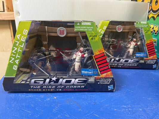 NIB GI Joe Ninja Battles - The Rise of Cobra. Snake Eyes vs Storm Shadow Figure Set
